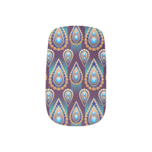 modern rain drops minx nail art