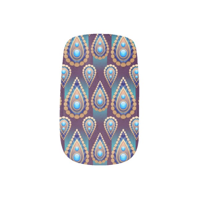 modern rain drops minx nail art (Left Thumb)
