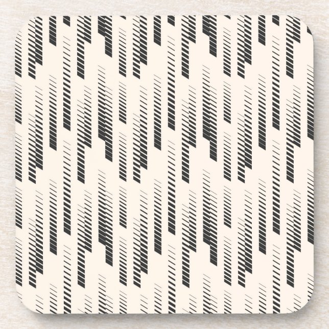 Modern Rain Pattern Beverage Coaster (Front)