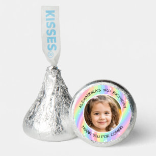 Modern Rainbow 3rd Birthday Photo Hershey®'s Kisses®