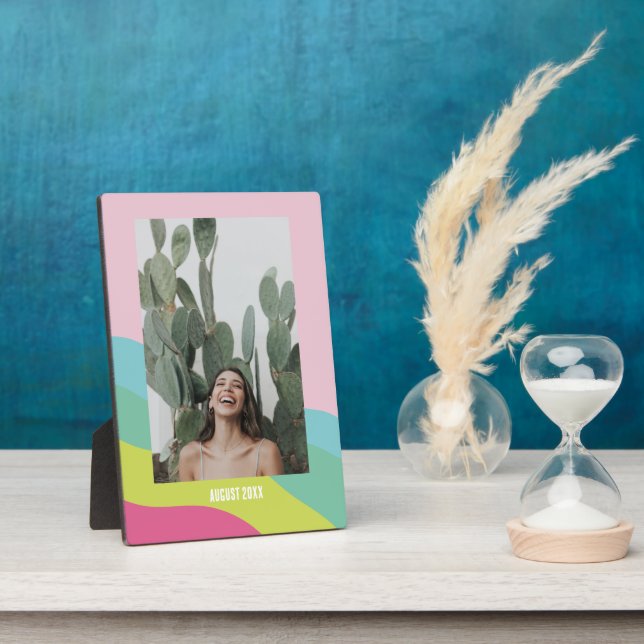 Modern rainbow abstract colorful tabletop frame (Side)