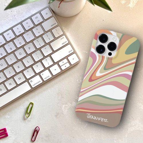Modern Rainbow Abstract Personalized  Inspirivity Case_Mate iPhone 14 Pro Max Case