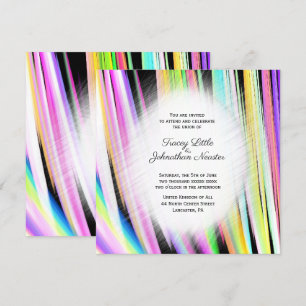 Modern Rainbow Art Wedding Invitations