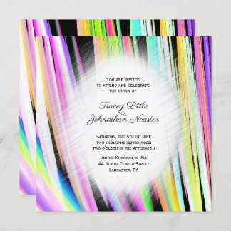 Modern Rainbow Art Wedding Invitations