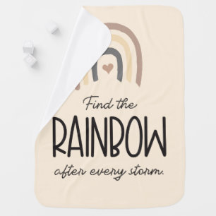 Modern Rainbow baby Motivational quote Blanket