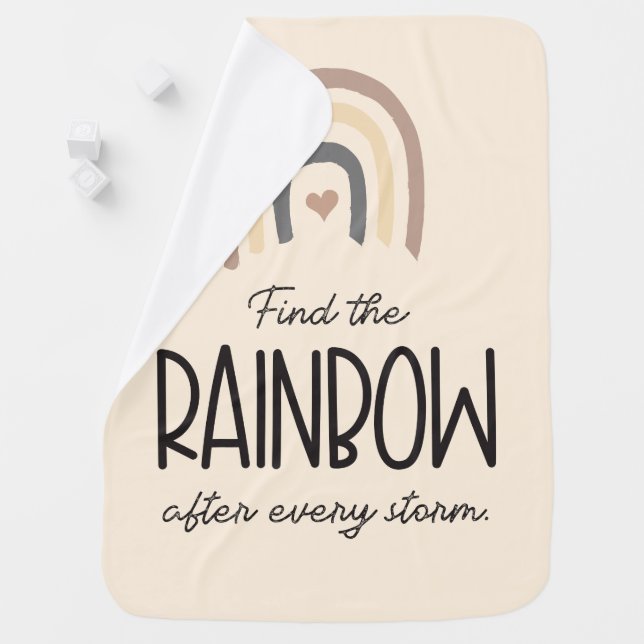 Modern Rainbow baby Motivational quote Blanket (In Situ)