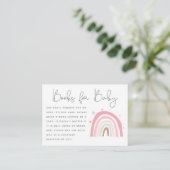 Modern Rainbow Baby Shower Book Request Enclosure Card (Standing Front)