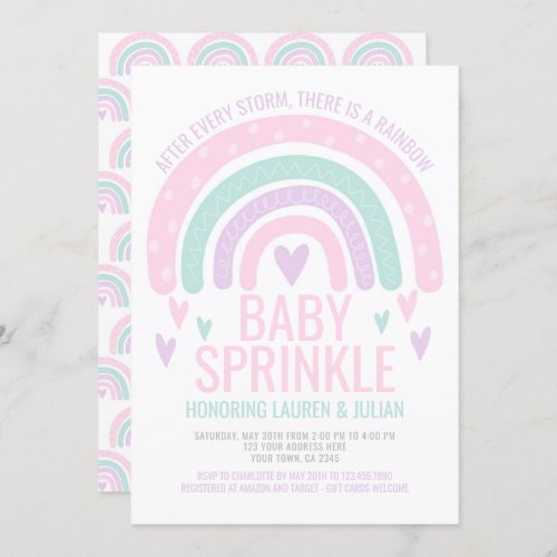 Modern Rainbow Baby Shower Invitation