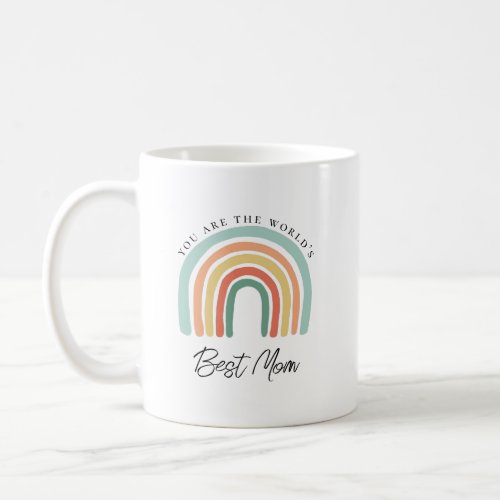 Modern Rainbow Best Mom Mothers Day Gift Coffee Mug