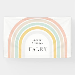 Modern Rainbow Birthday Banner
