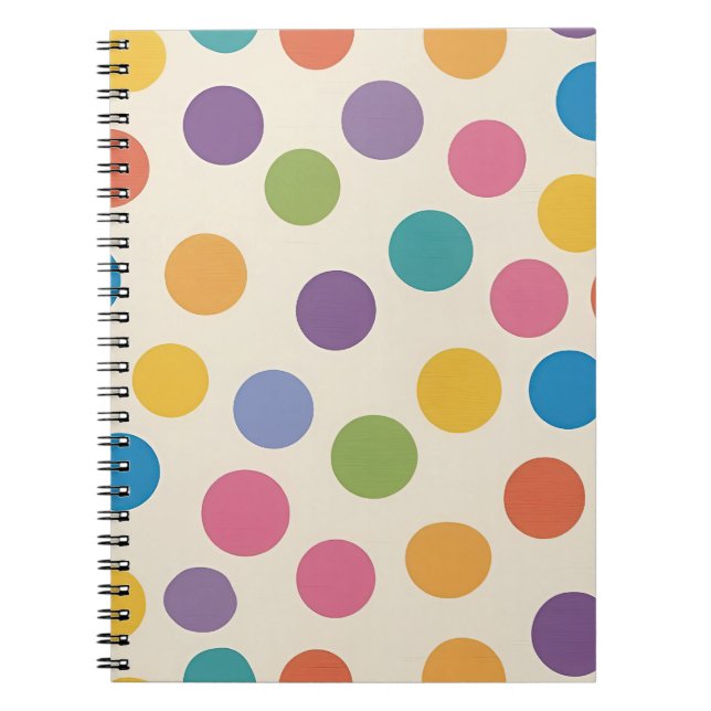 Modern Rainbow Color Hexagonal Art Notebook (Front)