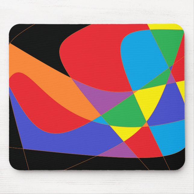 Modern Rainbow Colored Art Mouse Pad (Front)