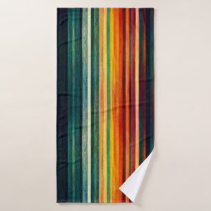 Modern Rainbow Colors Bath Towel