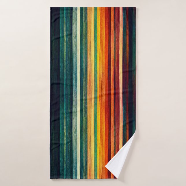 Modern Rainbow Colors Bath Towel (Bath Towel)