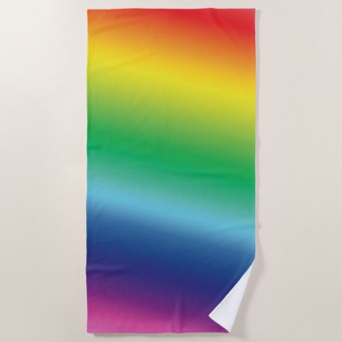 Modern rainbow colors gay pride flag pattern beach towel