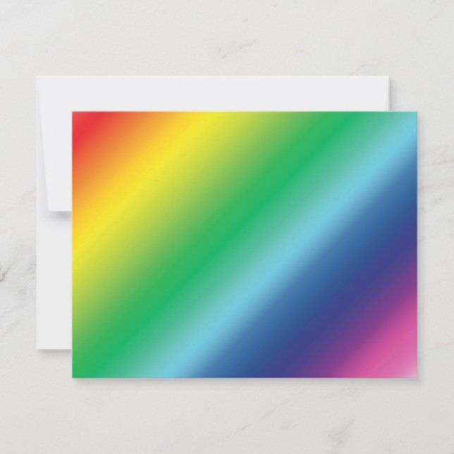 Modern rainbow colors ombre gradient pattern fun card (Front)