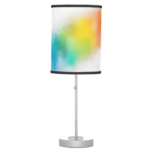 Modern Rainbow Colors Pink Red Blue Purple Yellow Table Lamp