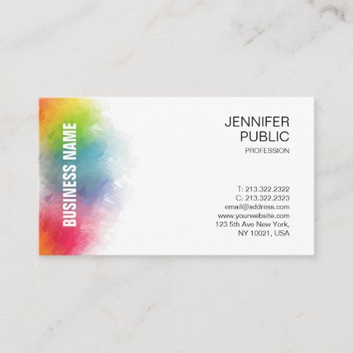 Modern Rainbow Colors Professional Template Business Card