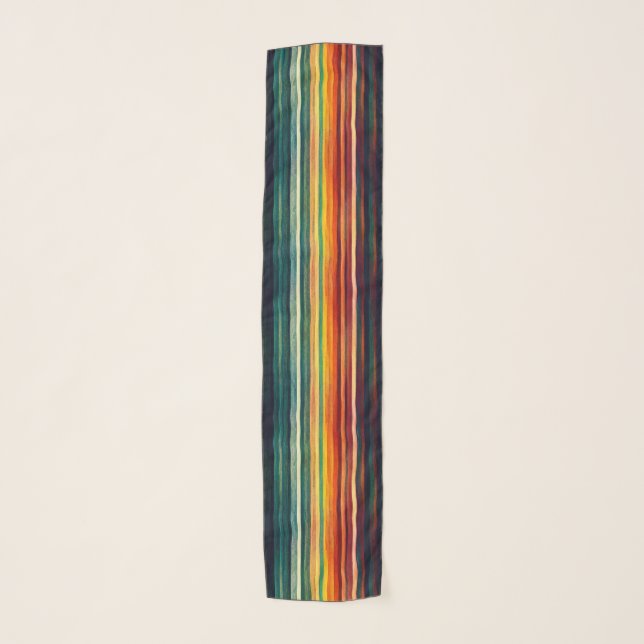 Modern Rainbow Colors Scarf (Front)