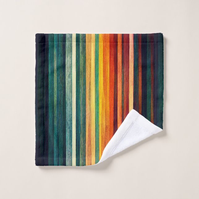 Modern Rainbow Colors Wash Cloth (Wash Cloth)