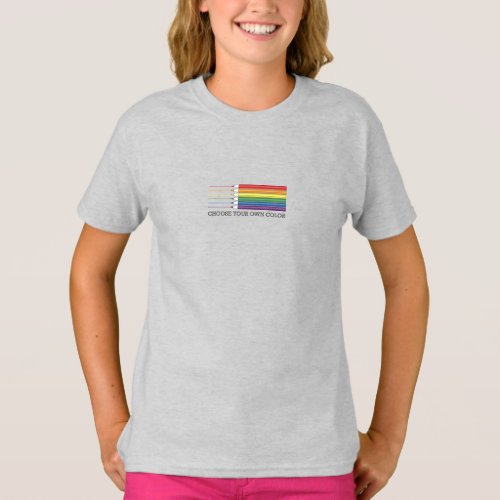 Modern Rainbow Flag Pencils LGBT Pride T_Shirt