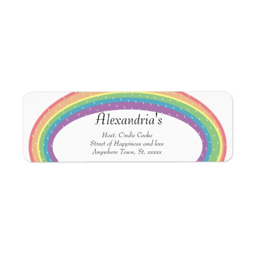 Modern Rainbow Gender Neutral Shower Invitation Label