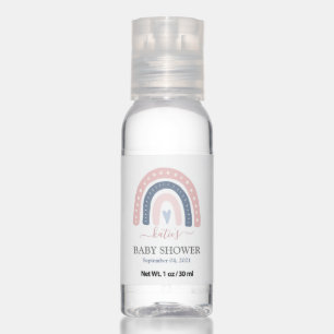 Modern Rainbow Girl Boy Baby Shower Hand Sanitizer