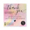Modern rainbow glitter marble chic thank you
