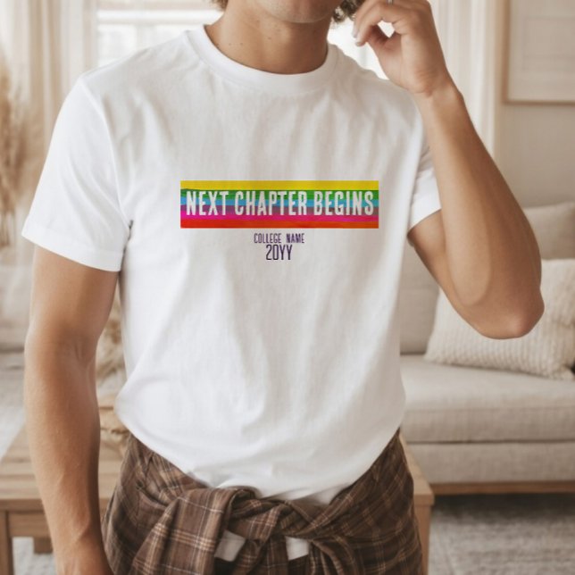 Modern Rainbow Grad Shirt for Future-Focused  (Creator Uploaded)