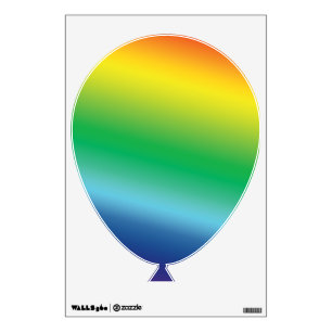 Modern rainbow gradient colors ombre pattern Fun Wall Decal