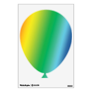 Modern rainbow gradient colors ombre pattern happy wall decal