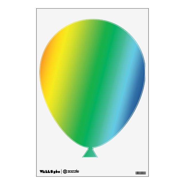 Modern rainbow gradient colors ombre pattern happy wall decal (Front)