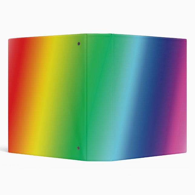 Modern rainbow gradient colors pattern fun 3 ring binder (Background)
