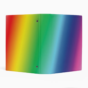 Modern rainbow gradient colors pattern fun mini binder