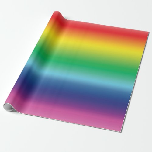 Modern rainbow gradient ombre colors pattern wrapping paper