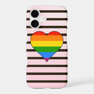 Modern Rainbow Heart Stylish Custom Case