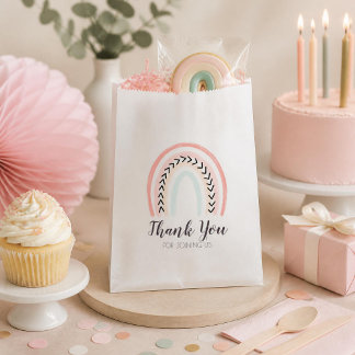 Modern Rainbow Kids Birthday Party Favor Bag