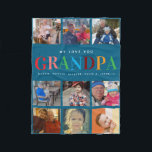 Modern Rainbow Love Grandpa Photo Collage Family Fleece Blanket<br><div class="desc">Show Grandpa how much he’s loved with this modern rainbow-themed photo collage design! Personalize it with your favorite family pictures and custom name or message. A bright and heartwarming gift idea for Grandparents Day,  birthdays,  Father’s Day,  or any day you want to make him smile.</div>
