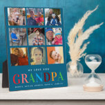 Modern Rainbow Love Grandpa Photo Collage Family Plaque<br><div class="desc">Celebrate the love and joy Grandpa brings with this vibrant rainbow photo collage! Featuring modern typography and space for your favorite family photos,  this heartfelt design is a perfect keepsake for Grandparents Day,  birthdays,  or just because. Customize with his name or a special message for a gift he’ll treasure.</div>