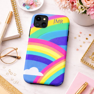 Modern Rainbow Monogram iPhone 11 Case