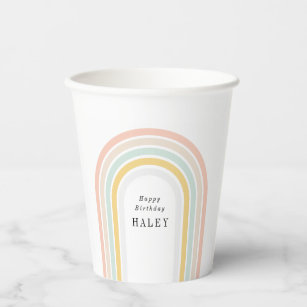 Modern Rainbow Paper Cups