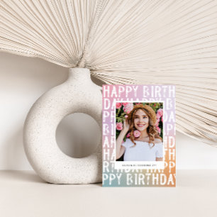 Modern rainbow pastel aura elegant photo fun invit invitation