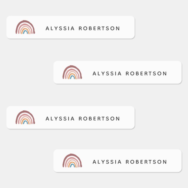 Modern Rainbow Pastel Cute Everyday Labels (Group)
