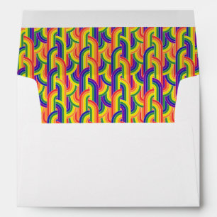 Modern Rainbow Pattern Envelope
