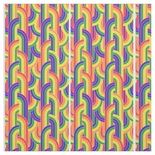 Modern Rainbow Pattern Fabric