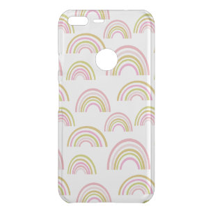 Modern Rainbow Pattern in Pink and Green Uncommon Google Pixel XL Case