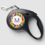 Modern Rainbow Pattern Retractable Pet Leash
