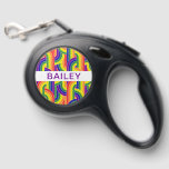 Modern Rainbow Pattern Retractable Pet Leash