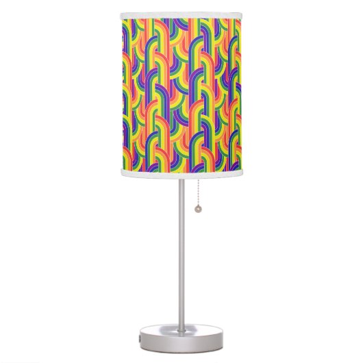 Modern Rainbow Pattern Table Lamp (Left)