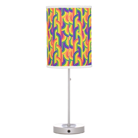 Modern Rainbow Pattern Table Lamp (Back)